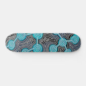 Abstrakte Muster im Aborigines-Stil Lebenslinien Skateboard (Horizontal)