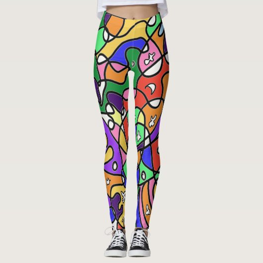 Abstrakte Muster Leggings (Vorderseite)