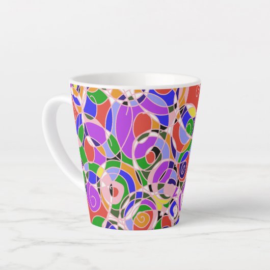 Abstrakte Muster Milchtasse (Linke Ecke)
