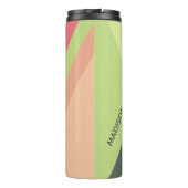 Abstrakte Muster-Nametrommel Thermosbecher (Rückseite)