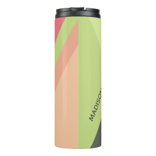 Abstrakte Muster-Nametrommel Thermosbecher (Rückseite)