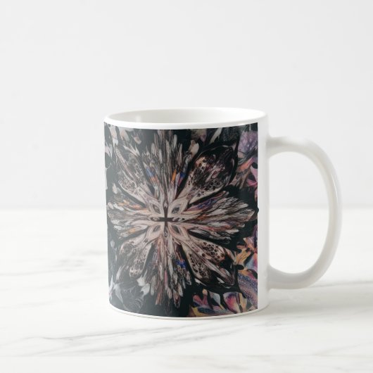 Abstrakte Muster Silhouette - künstlerisches moder Kaffeetasse (Rechts)