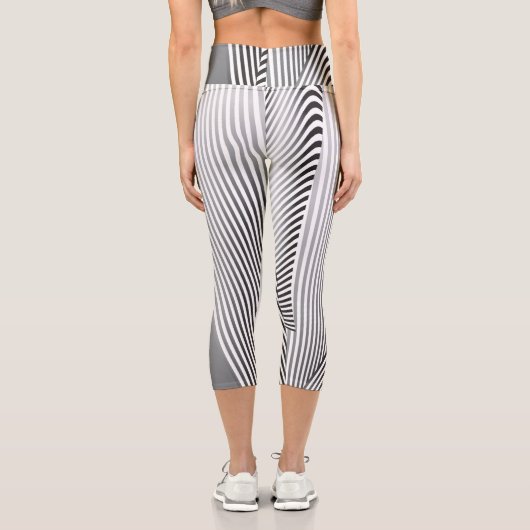 Abstrakte Mustererstellung 3 Capri Leggings (Rückseite)