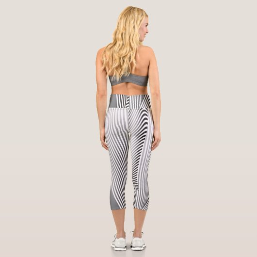 Abstrakte Mustererstellung 3 Capri Leggings (Rückseite)