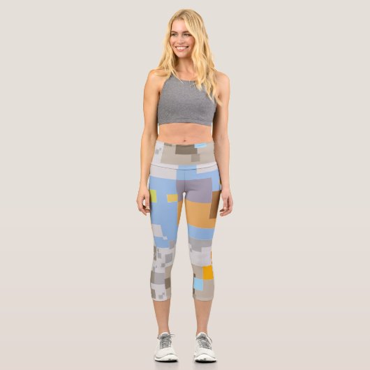 Abstrakte Mustererstellung Capri Leggings (Vorderseite)