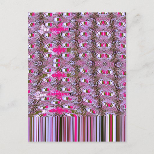 Abstrakte Musterkunst drucken, dicht und komplizie Postkarte (Vorderseite)