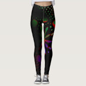 abstrakte Musterkunst Leggings (Vorderseite)