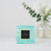 *~* abstrakte mutige Goldstaub-und Quadratische Visitenkarte (Stehend Vorderseite)