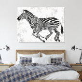 Abstrakte Mutter und Kind Zebras Leinwanddruck (Insitu (Schlafzimmer))
