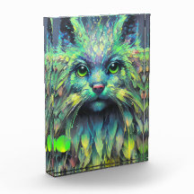 Abstrakte Mystic Cat Fantasy Art