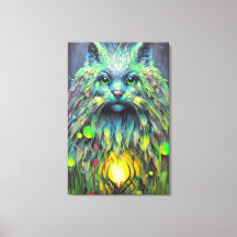 Abstrakte Mystic Cat Fantasy Art