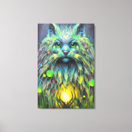 Abstrakte Mystic Cat Fantasy Art Leinwanddruck