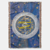 Abstrakte Mystik Astrologie Fant Custom Monogram Decke (Vorderseite Vertikal)