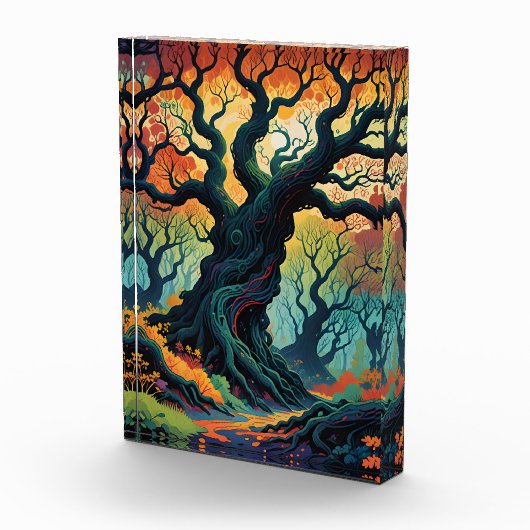 Abstrakte mystische Bäume Fotoblock (Rechts)