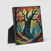 Abstrakte mystische Bäume Fotoplatte (Vorderseite)