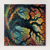 Abstrakte mystische Bäume Puzzle (Horizontal)