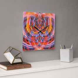 Abstrakte mystische Fantasy-Kunst Quadratische Wanduhr