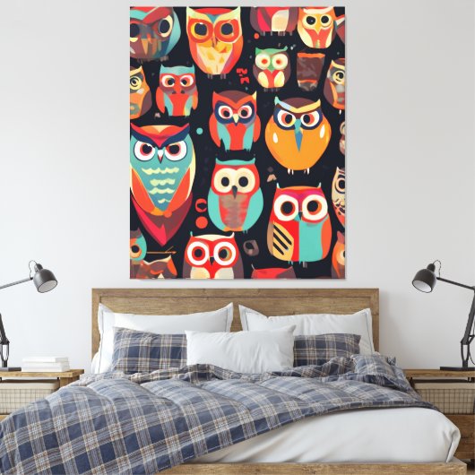 Abstrakte Nachtbeobachter Leinwanddruck (Insitu (Schlafzimmer))