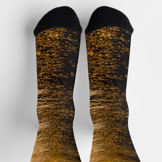 Abstrakte Nachtlichter Meeresspiegelung glänzender Socken (Oben)
