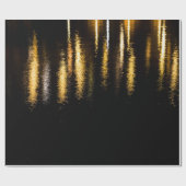 Abstrakte Nachtlichter Meerglanz-Reflexion Geschenkpapier (Flach)