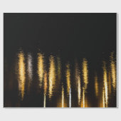 Abstrakte Nachtlichter Schwarz Geschenkpapier (Flach)