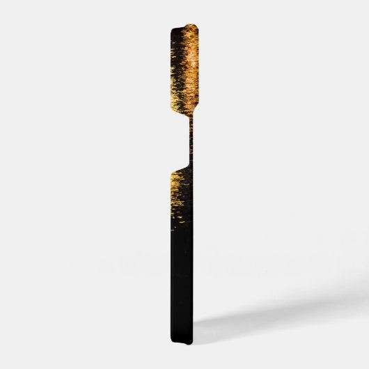 Abstrakte Nachtlichter Schwarz iPhone Hülle (Rechte Seite)