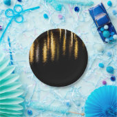 Abstrakte Nachtlichter Schwarz Pappteller (Party)