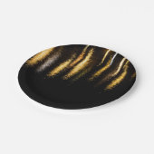 Abstrakte Nachtlichter Schwarz Pappteller (Schrägansicht)