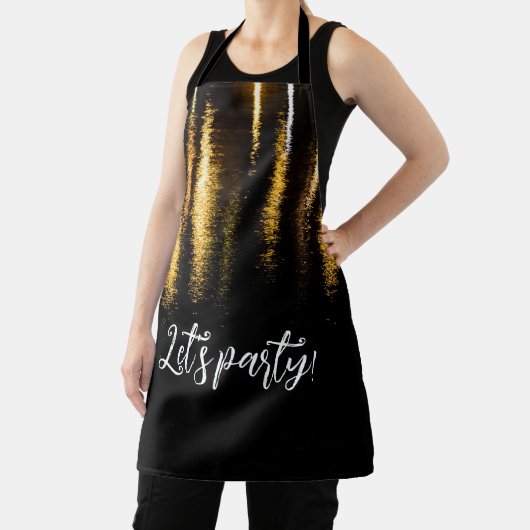 Abstrakte Nachtlichter Schwarzes Party Schürze (InSitu)