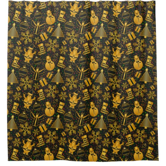 Abstrakte Nah-up Weihnachtsmuster mit Duschvorhang (Vorderseite)