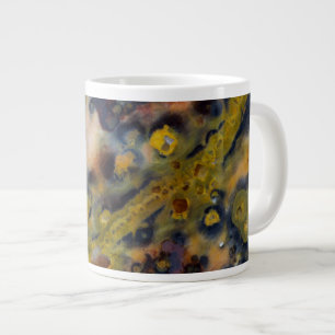 Abstrakte Nahaufnahme von Ozean-Jaspis Jumbo-Tasse