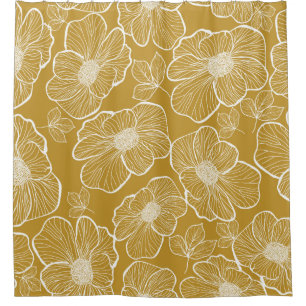 Abstrakte nahtlose Blumenmuster. Blume Duschvorhang