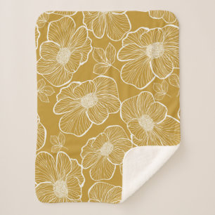 Abstrakte nahtlose Blumenmuster. Blume Sherpadecke
