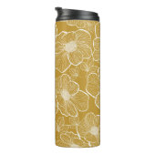 Abstrakte nahtlose Blumenmuster. Blume Thermosbecher (Nach rechts gedreht)