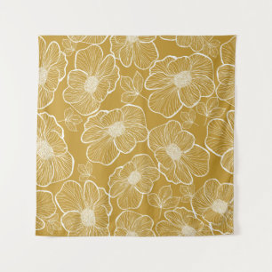 Abstrakte nahtlose Blumenmuster. Blume Wandteppich