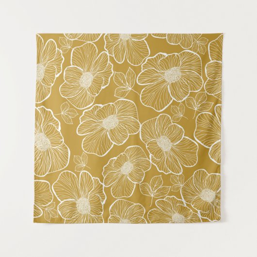 Abstrakte nahtlose Blumenmuster. Blume Wandteppich (Vorderseite)