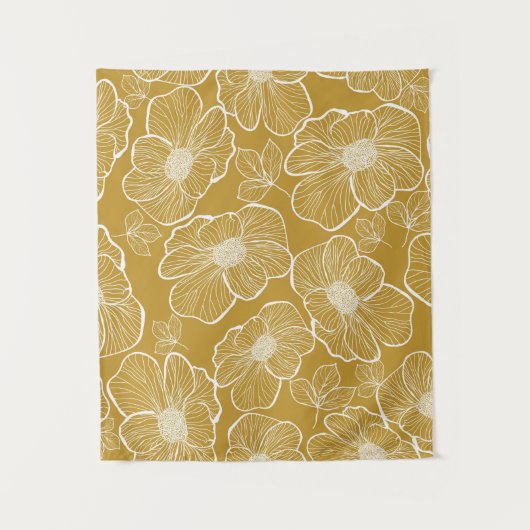 Abstrakte nahtlose Blumenmuster. Blume Wandteppich (Vorderseite)