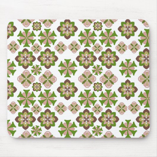Abstrakte nahtlose Blumenmuster Mousepad (Vorne)