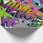 Abstrakte nahtlose Comicen mit Palme, h Geschenkpapier (Ecke)