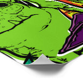 Abstrakte nahtlose Comicen Monster. Cartoon mutant Poster (Ecke)