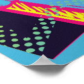 Abstrakte nahtlose Grunge Teenager Muster. Comicen Poster (Ecke)