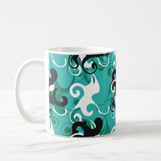 Abstrakte nahtlose Muster qualitativ Vintage illi Kaffeetasse (Links)