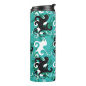 Abstrakte nahtlose Muster qualitativ Vintage illi Thermosbecher (Nach links gedreht)