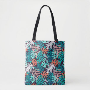 Abstrakte nahtlose tropische Blätter. kreativ Tasche