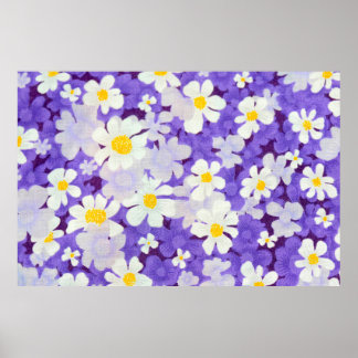 Abstrakte nahtlose Vintage Blume Poster