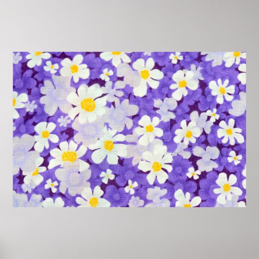 Abstrakte nahtlose Vintage Blume Poster (Vorne)