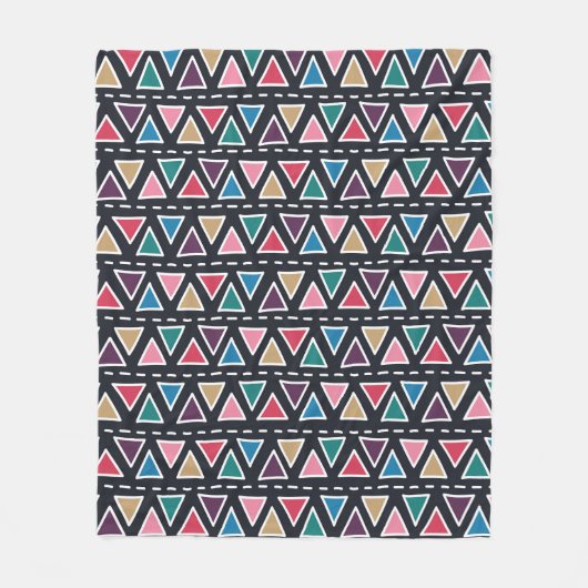 Abstrakte nahtlose, von der Hand gezeichnete Stamm Fleecedecke (Vorderseite)
