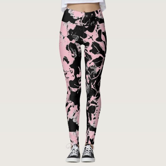 Abstrakte Nassfarbe Leggings (Vorderseite)