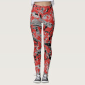 Abstrakte Nassfarbe Leggings (Vorderseite)