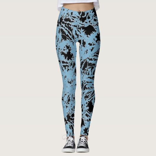Abstrakte Nassfarbe Leggings (Vorderseite)